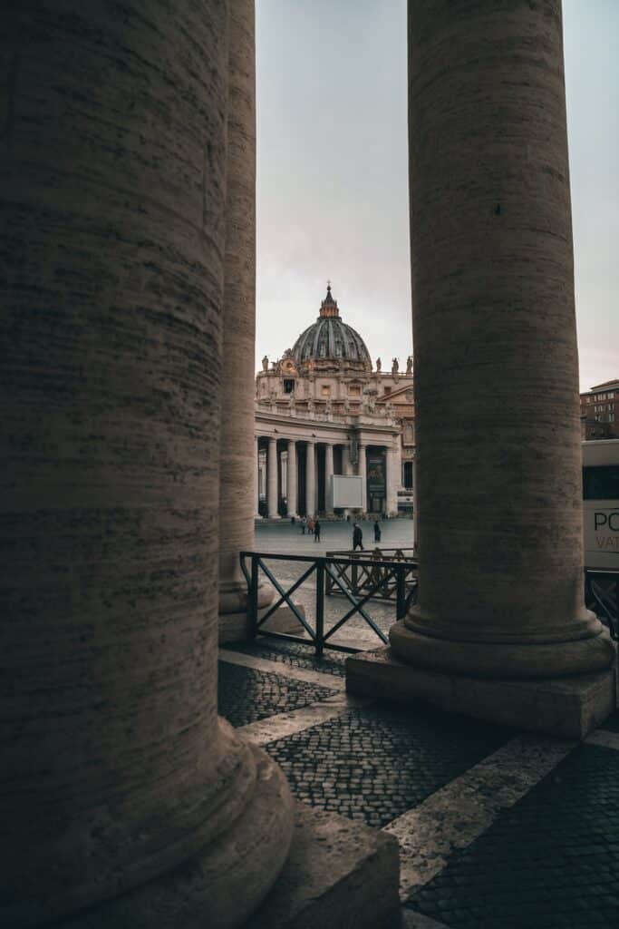 The area around the Trevi Fountain in Rome